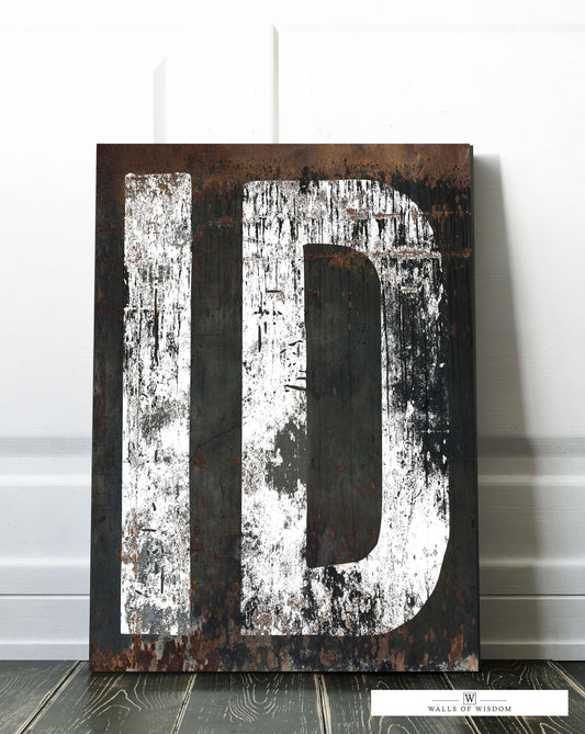 Idaho State Wall Art Canvas Sign - Western Typography Art Print