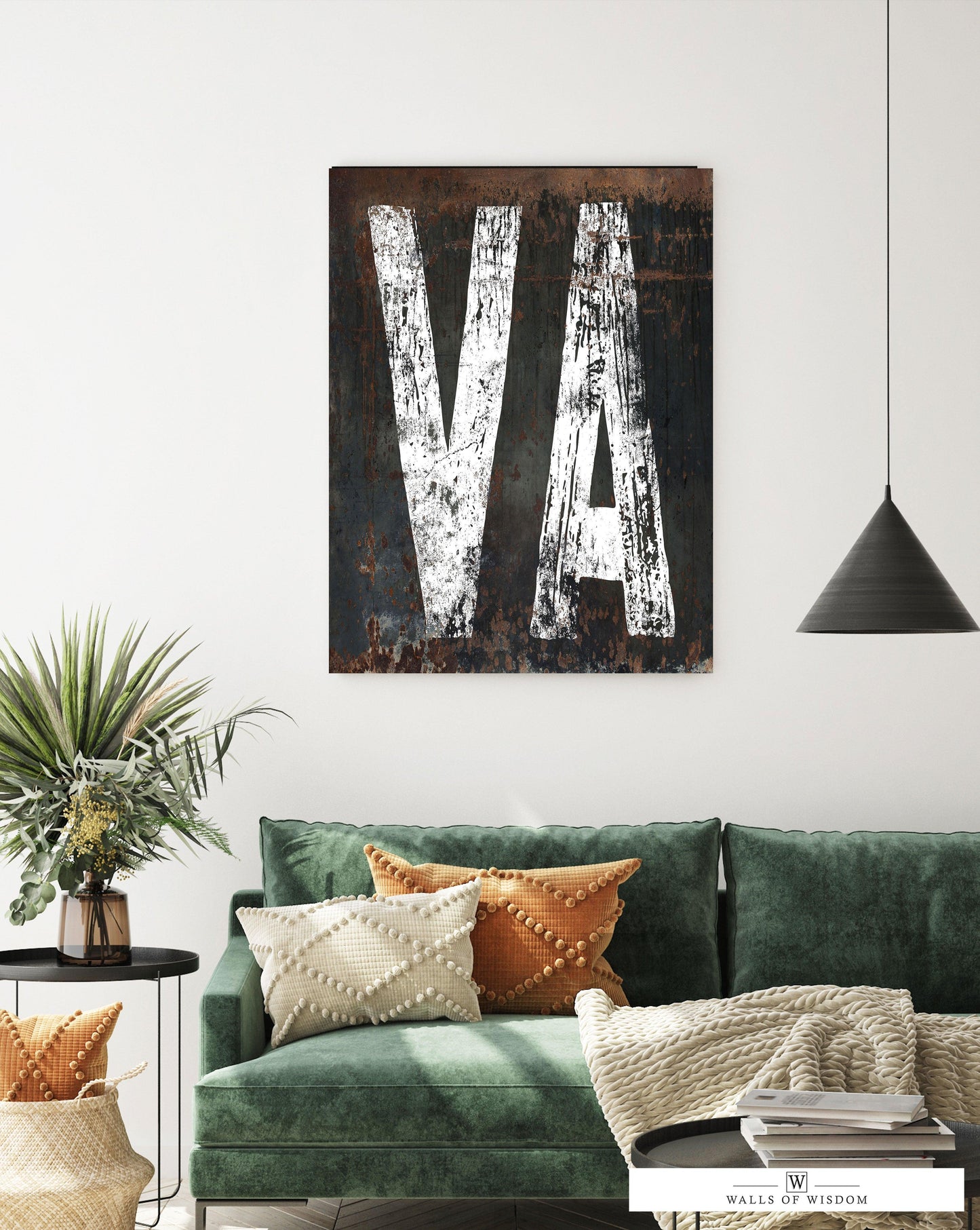 Shenandoah Chic: Virginia Home State Vintage Style Western Inspired Canvas Wall Art You'll Love