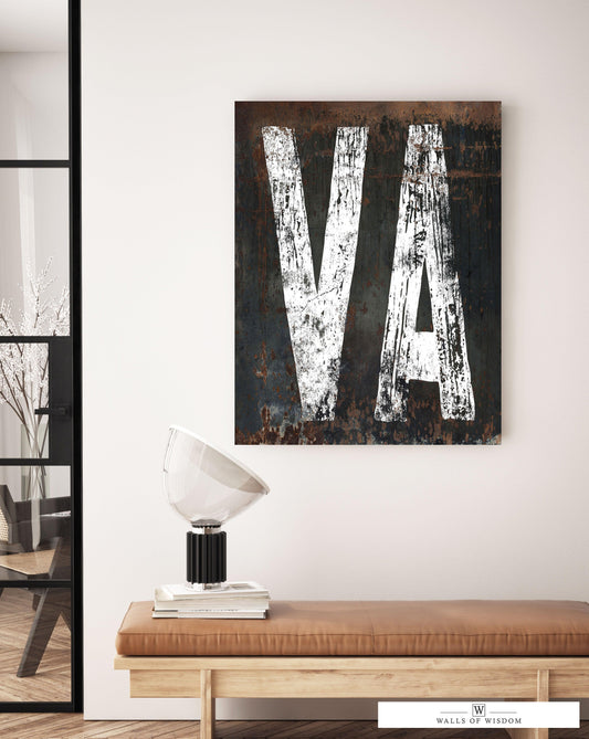 Shenandoah Chic: Virginia Home State Vintage Style Western Inspired Canvas Wall Art You'll Love